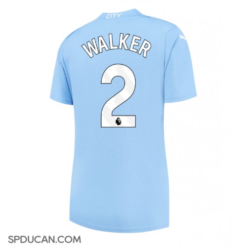 Zenski Nogometni Dres Manchester City Kyle Walker #2 Domaci 2023-24 Kratak Rukav